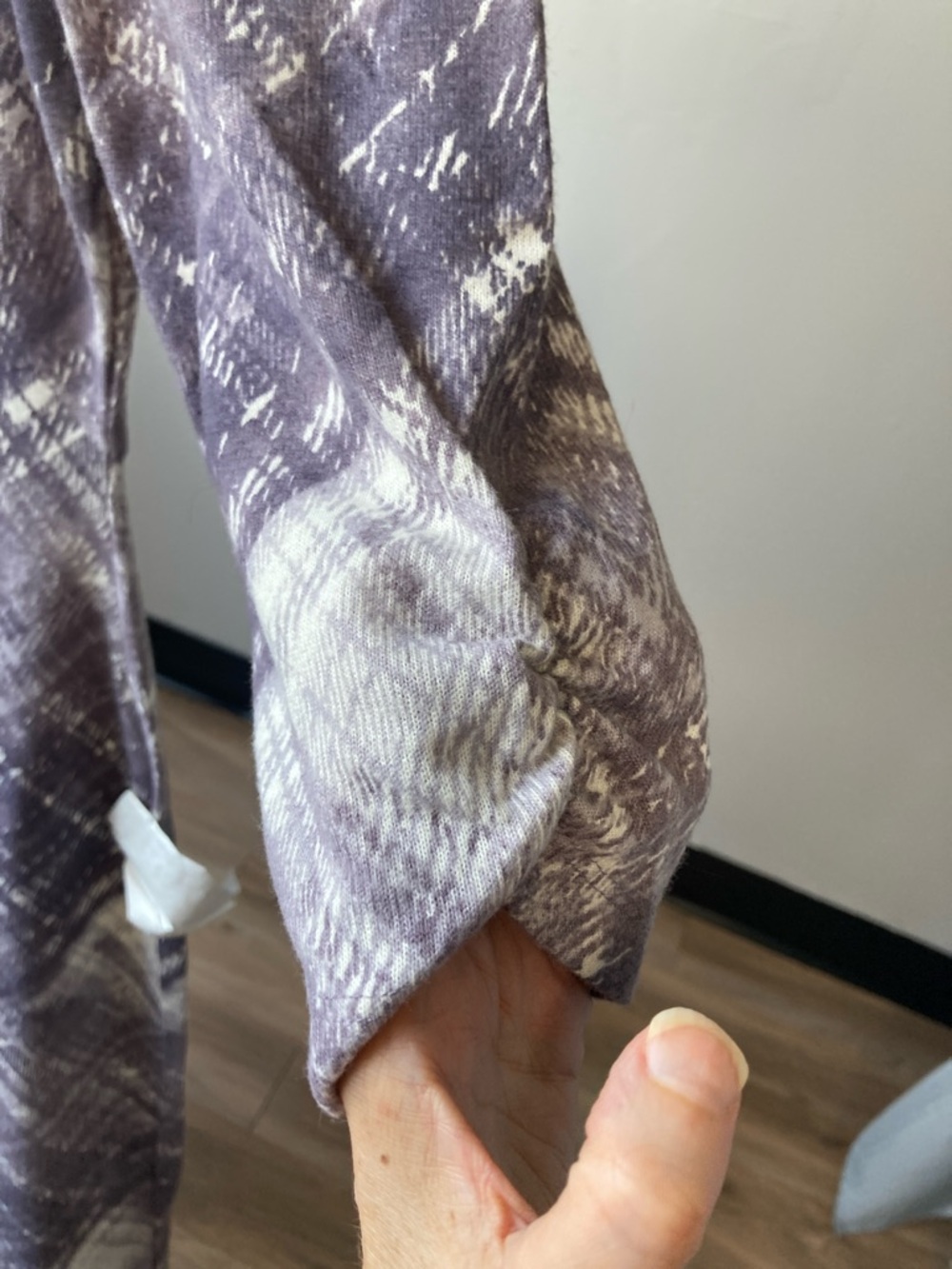 Connected dress dusty lavender plaid print dress casual office size 4 - Picture 8 of 17